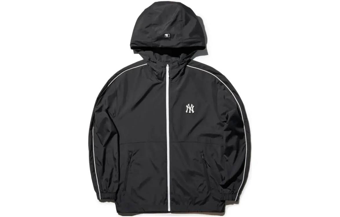 MLB New York Yankees Jackets Men's Black Hooded (Non-detachable) Moderate