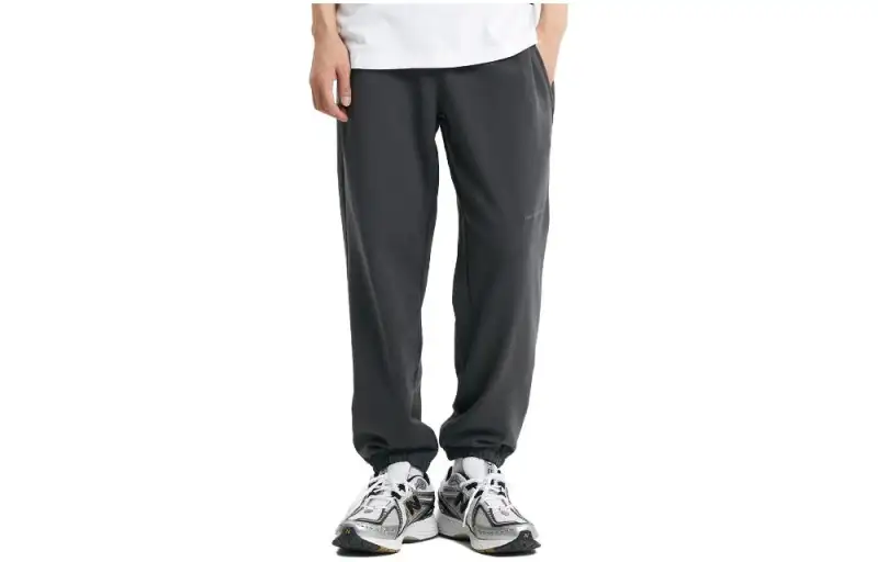 New Balance Knitted Sweatpants Men's Black Moderate Cuffed Pants