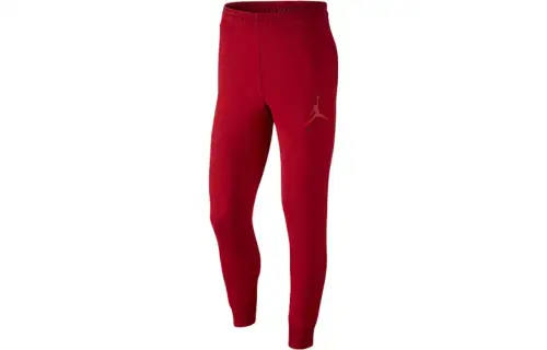Jordan Fleece Lined Thermal With Drawstring Knitted Sweatpants Men's Red