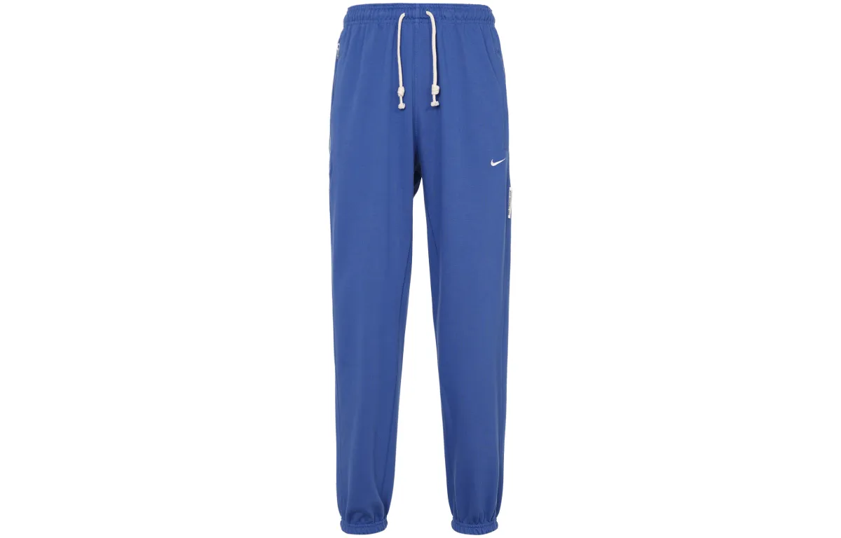 Nike Knitted Sweatpants Men's Blue Moderate Cuffed Pants