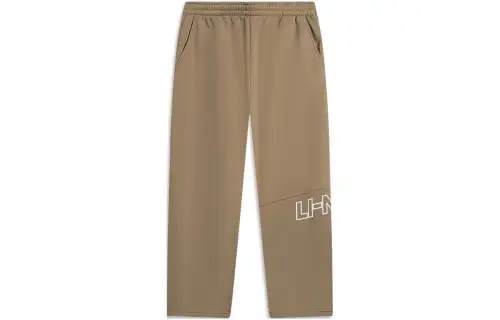 Li Ning Sports Fashion Collection Knitted Sweatpants Men's Teak Brown