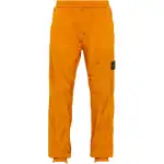 STONE ISLAND Knitted Sweatpants Men's Orange Moderate Cuffed Pants