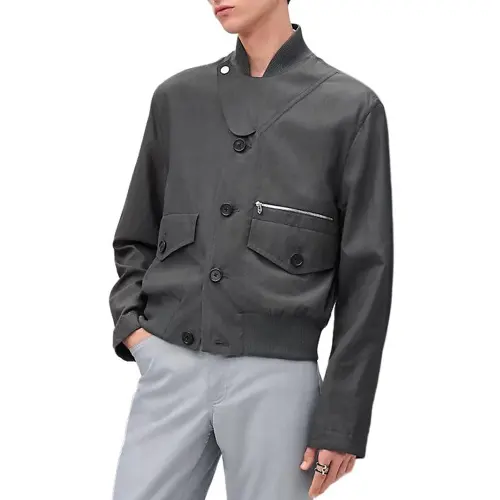 HERMES Jackets & Coats Men's Gray