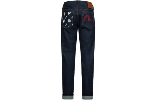 EVISU Jeans Men's Denim Blue Moderate Straight Fit Pants