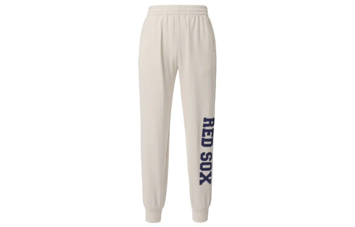 MLB Boston Red Sox Knitted Sweatpants Unisex Beige