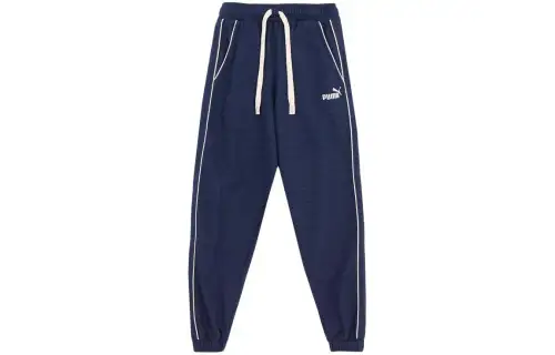 PUMA Knitted Sweatpants Retro Sports Pants Men's Navy Blue
