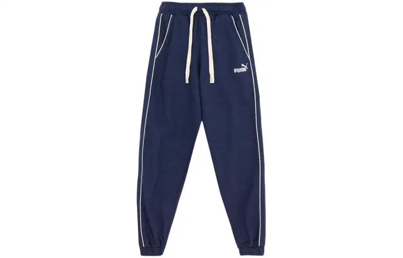 PUMA Knitted Sweatpants Retro Sports Pants Men's Navy Blue
