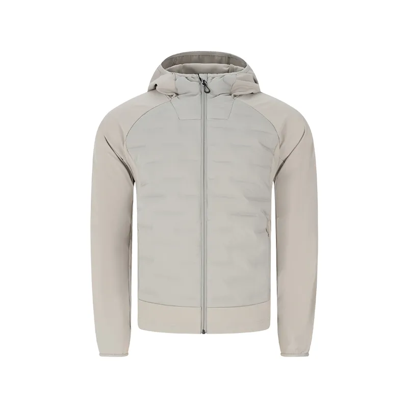 ASICS Down Jackets Men's Gray Hooded Moderate Down Jacket