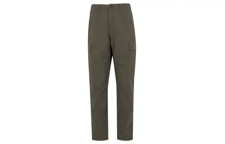 Timberland Casual Pants Men's Army Green Moderate Straight Fit Pants
