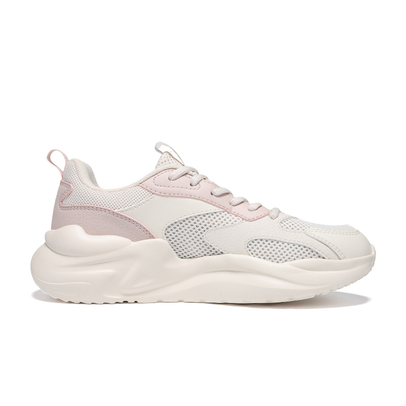 361° Low top Casual Running Shoes Women’s Lotus Seed White Fresh Pink