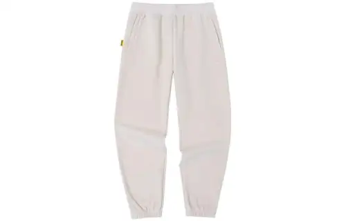 Basketball colored knitted trousers, mid rise, champagne color