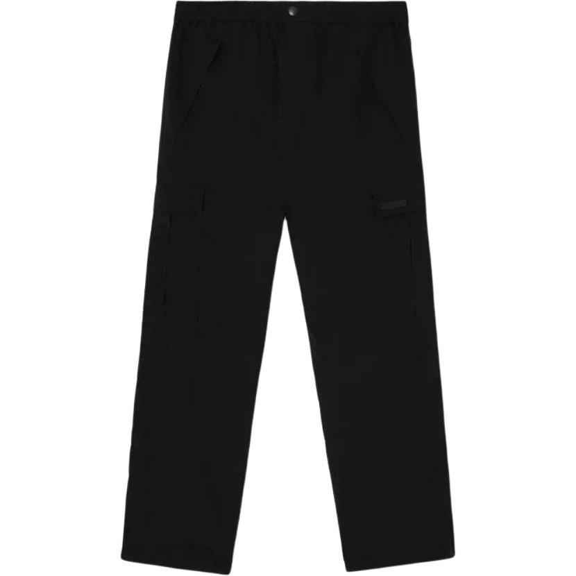 Burberry FW22 solid color fitted logo detail patch pocket straight casual trousers men's black