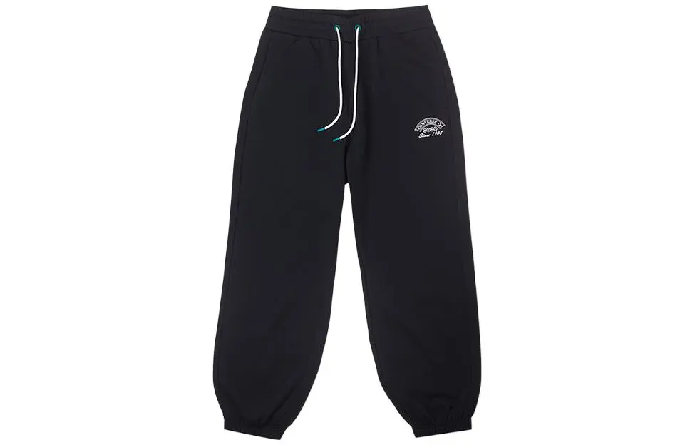 Converse Knitted Sweatpants Unisex Black Moderate Cuffed Pants