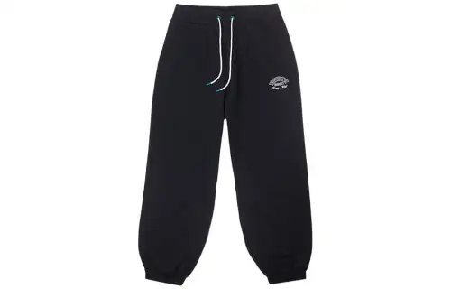 Converse Knitted Sweatpants Unisex Black Moderate Cuffed Pants