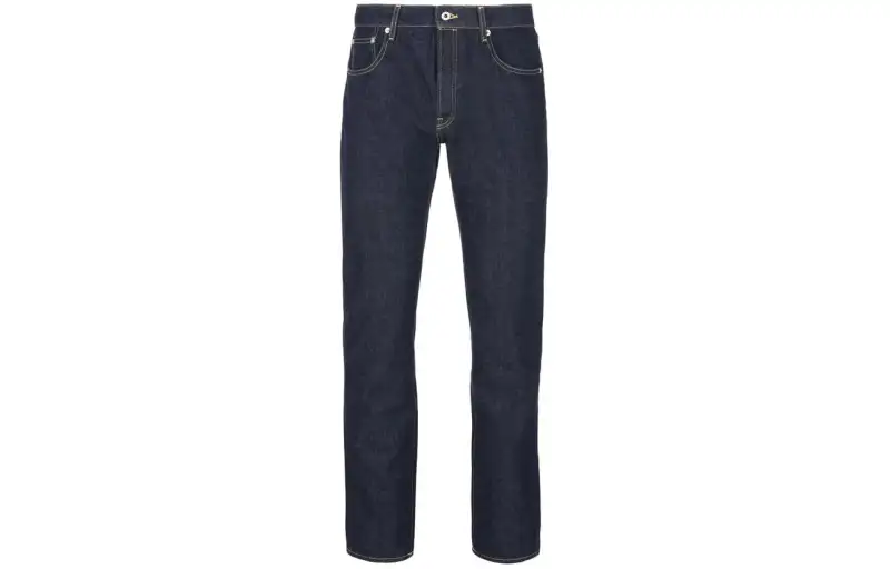 KENZO Logo Patch Belt Looped Jeans