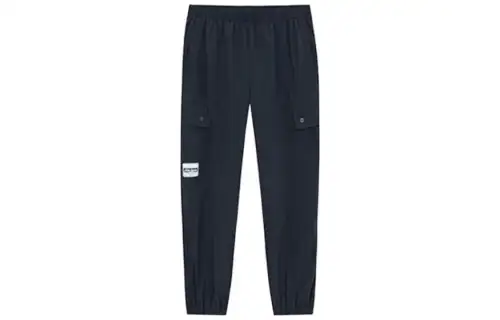 ANTA Life Collection Knitted Sweatpants Men's Black Moderate Cuffed Pants