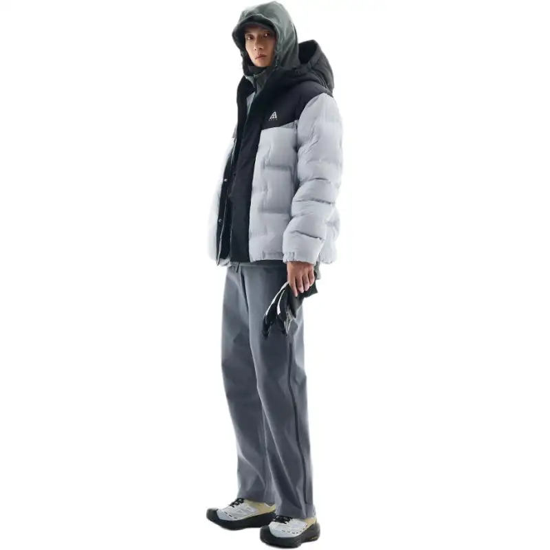 Anta Outdoor Collection Down Jacket Men's Limestone Mud/Basic Black