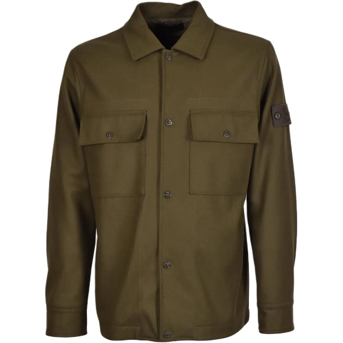 STONE ISLAND Ghost Piece Button-Up Overshirt
