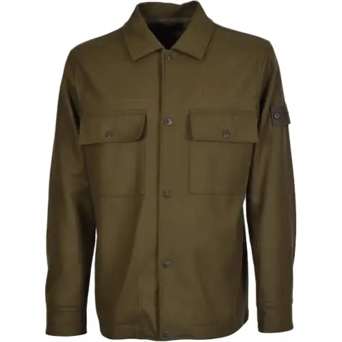 STONE ISLAND Ghost Piece Button-Up Overshirt