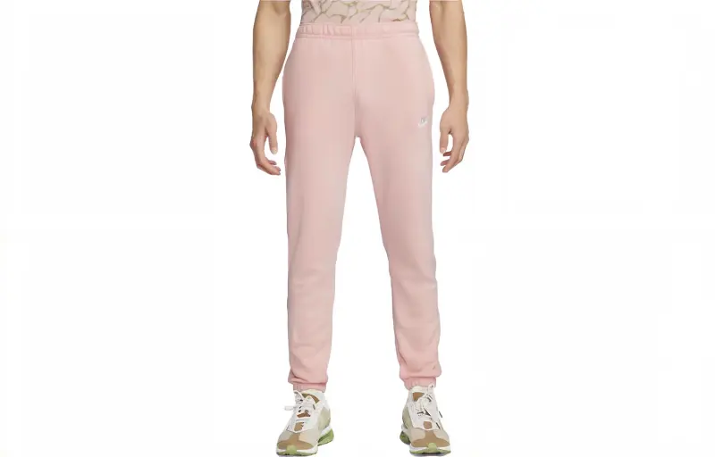 Nike Knitted Sweatpants Men's Pink Moderate Cuffed Pants