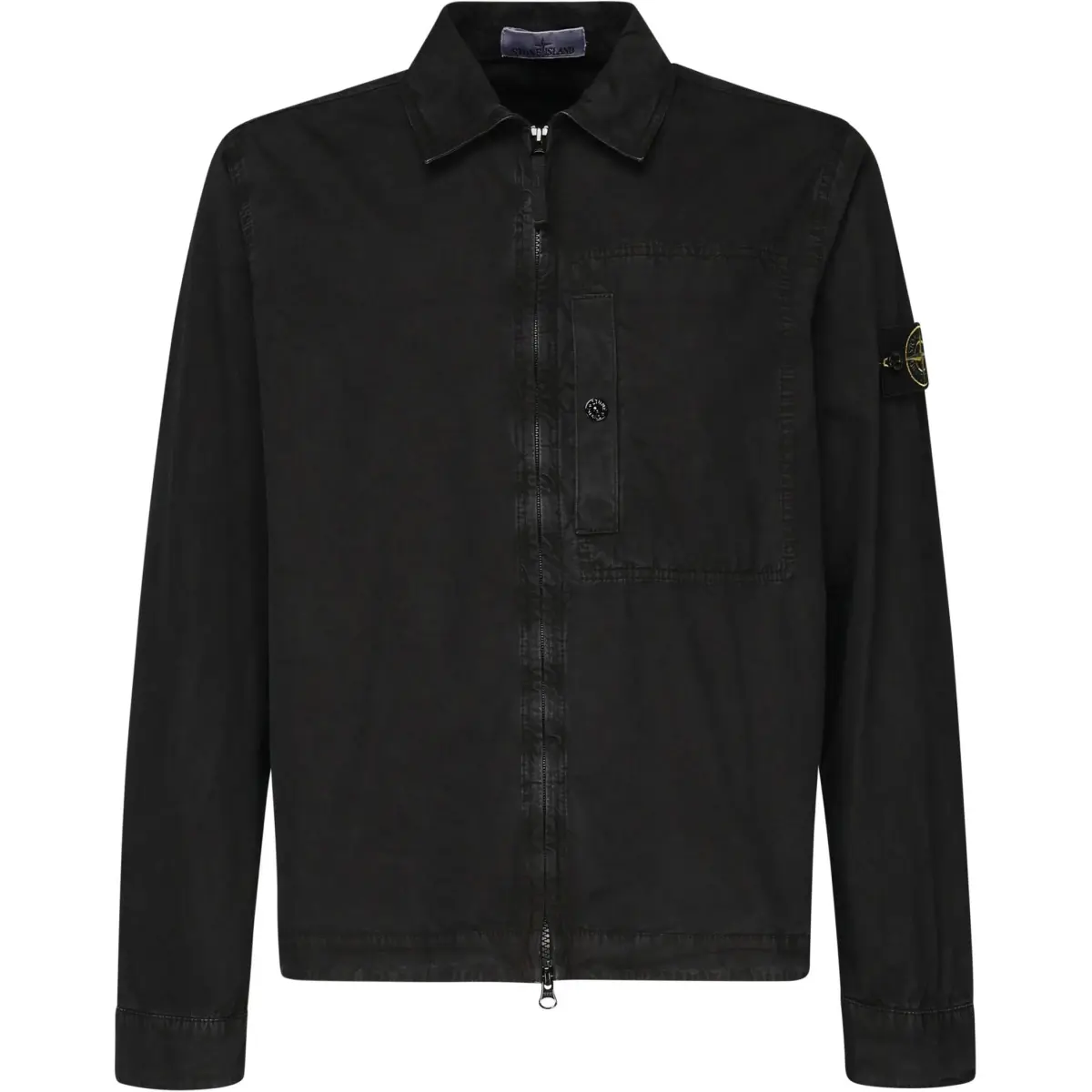 STONE ISLAND Compass Patch Zip Up Shirt Jacket