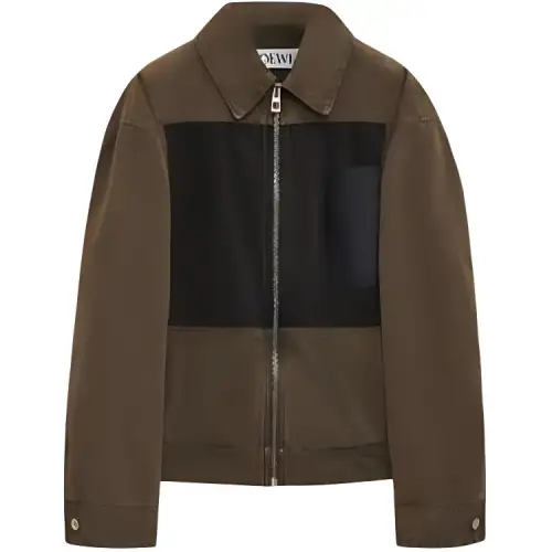 LOEWE Logo Embossed Zip Up Jacket