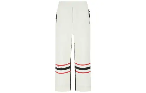 PRADA Casual Pants Men's White Moderate Straight Fit Pants