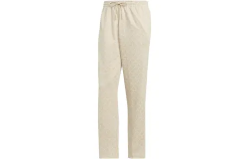 Adidas Originals Knitted Sweatpants Men's Ecru Moderate Wide Leg Pants