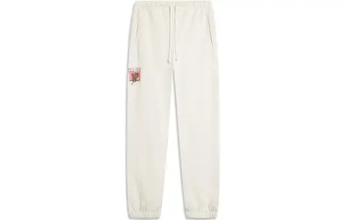 Li Ning BADFIVE Knitted Sweatpants Men's Heather Gray Moderate Cuffed Pants