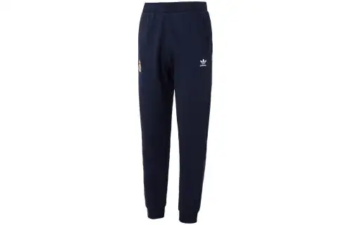 Adidas Originals Knitted Sweatpants Men's Dark Blue Moderate Cuffed Pants