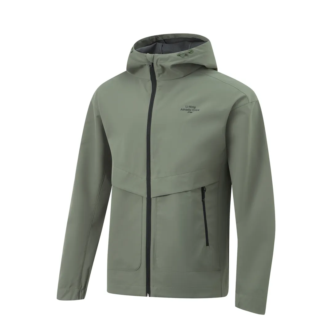 Li Ning Fitness Series Trench Coat Men's Snail Smoky Green