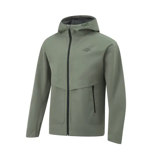 Li Ning Fitness Series Trench Coat Men's Snail Smoky Green