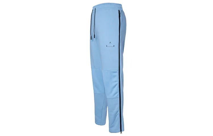 Jordan Knitted Sweatpants Men's Light Blue Moderate Cuffed Pants