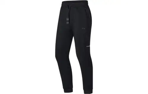 Li Ning Fitness Series Knitted Sweatpants Men's Black Moderate Cuffed Pants