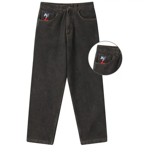 MIND ERROR Jeans Unisex Thickened Straight Fit Pants