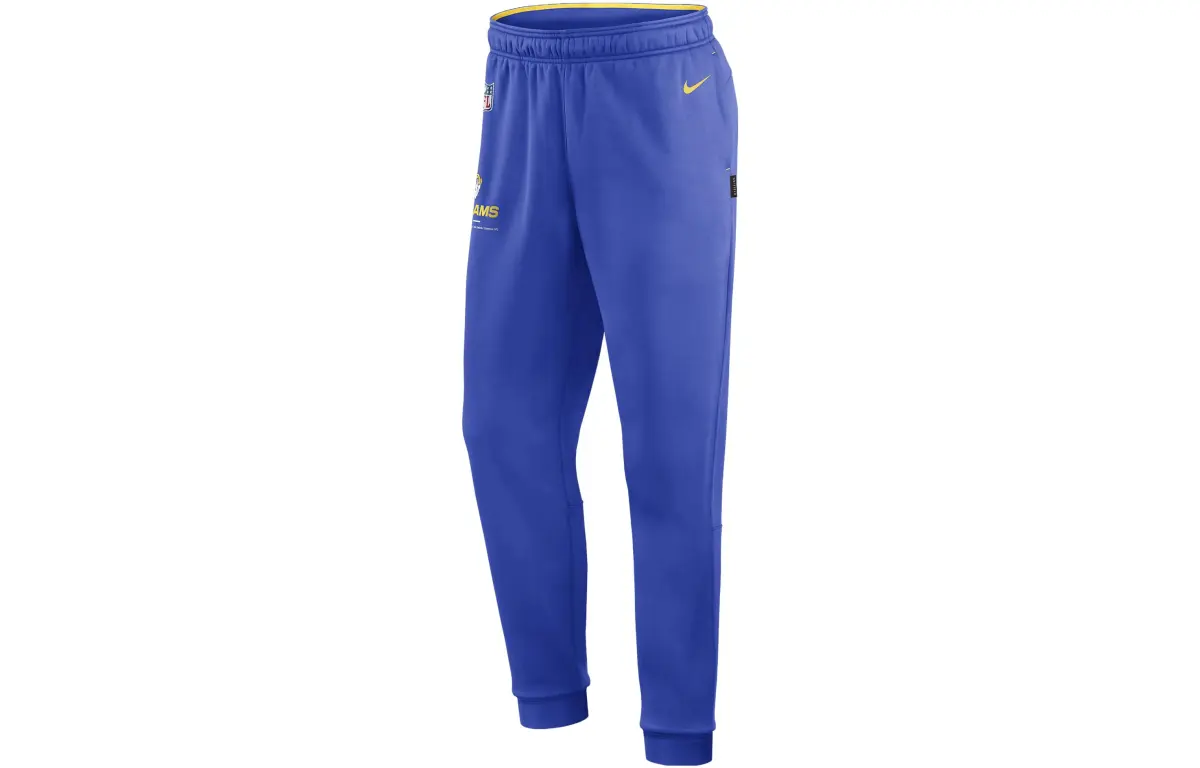 Nike Knitted Sweatpants Men's Blue Moderate Cuffed Pants
