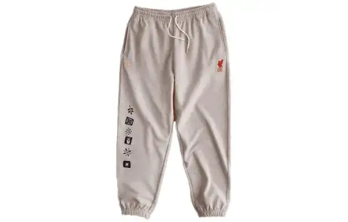 Converse × Liverpool FC SS23 Knitted Sweatpants Unisex Gray Moderate Cuffed Pants