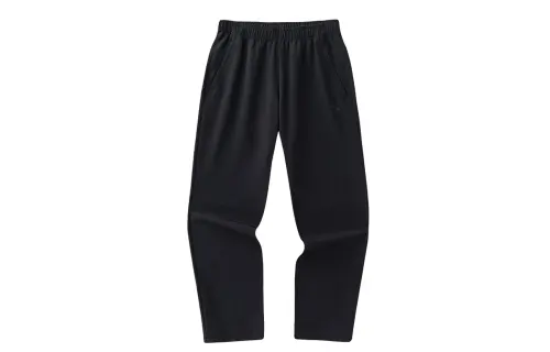 Anta Variety Training Collection Minimalist Style Casual Elastic Cuff Fleece Lined Knitted Sweatpants Men's Basic Black