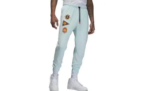 Jordan Flight Knitted Sweatpants Men's Glacier Blue Moderate Cuffed Pants