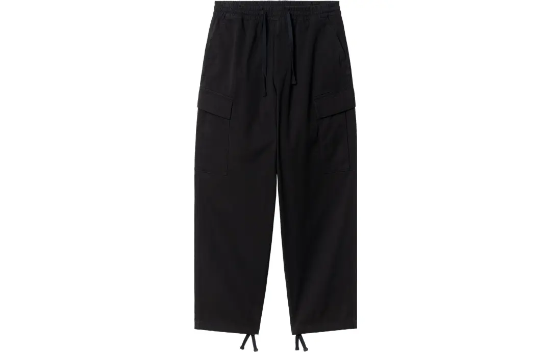 Carhartt WIP Casual Pants Men's Black Moderate Straight Fit Pants