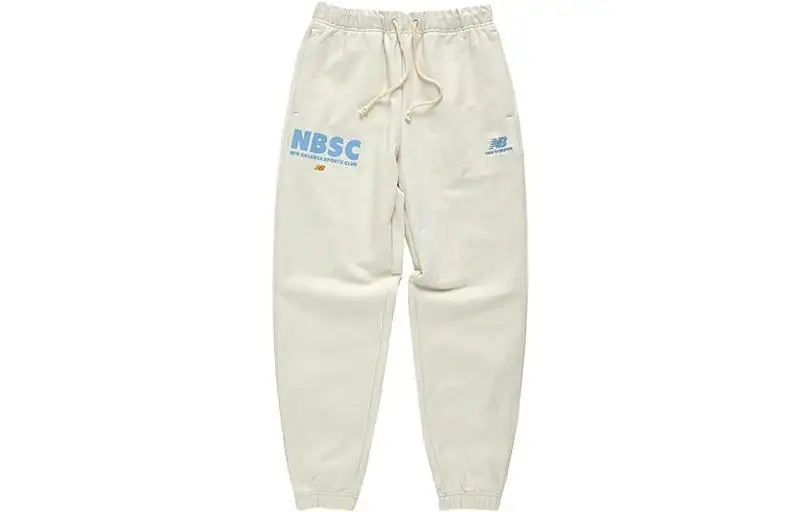 New Balance Knitted Sweatpants Men's White Moderate Cuffed Pants