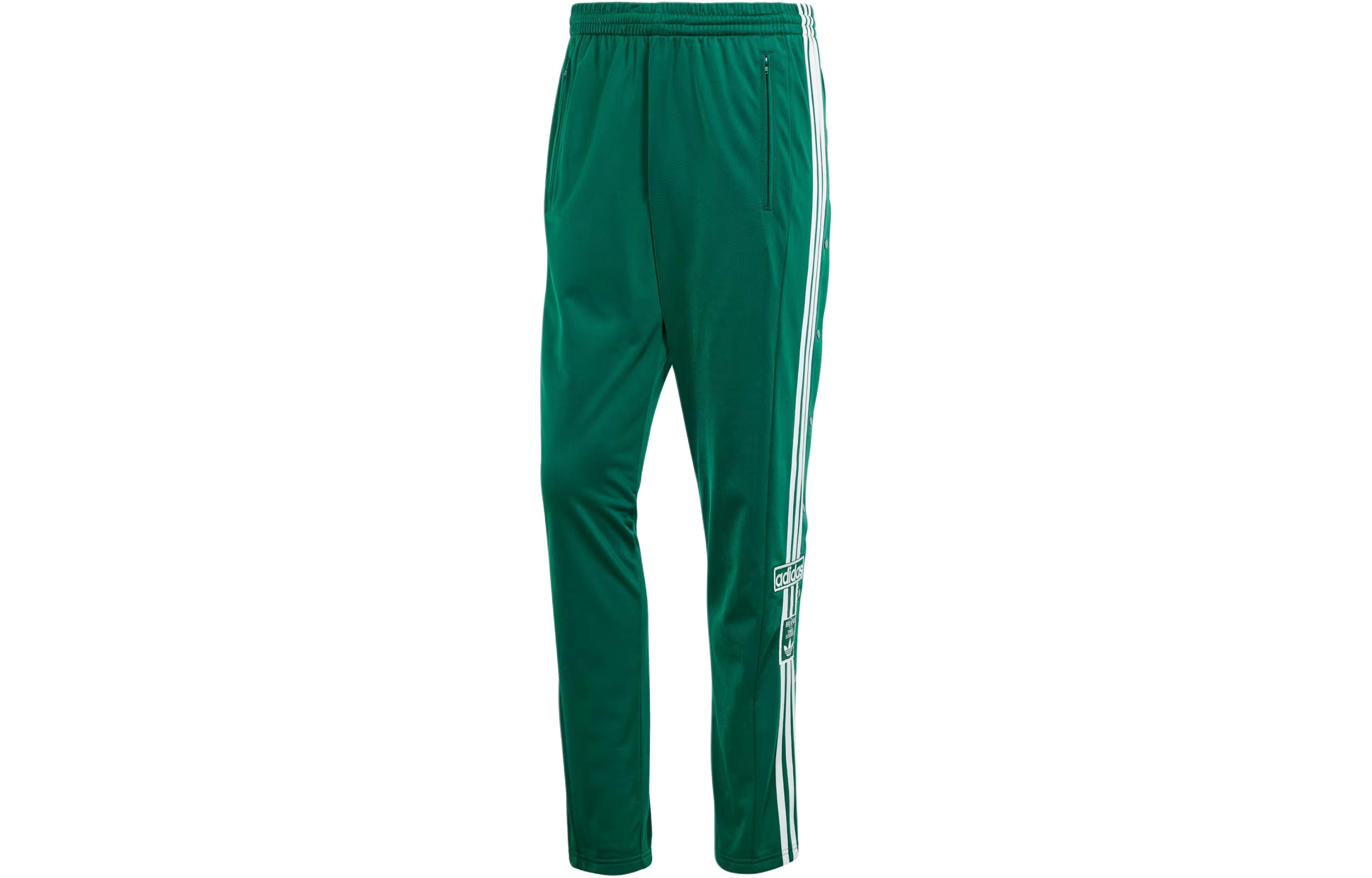 Adidas originals Adicolor Classics Adibreak Tracksuit Bottoms Striped Color Block Elastic Waist Knitted Tracksuit Men's Green