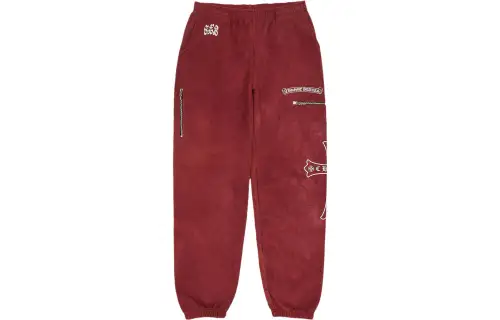 Chrome Hearts X Drake Friends & Family Cross Sweatpants 'Red'