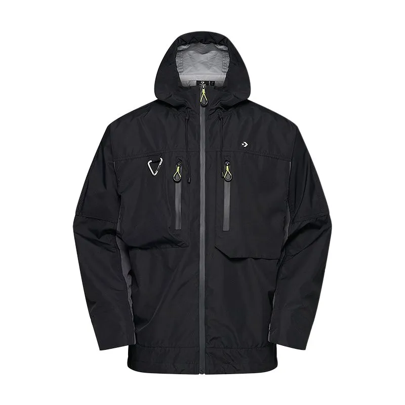 Converse Jackets Men's Black-A01 Hooded (Non-detachable) Moderate