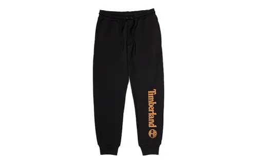 Timberland Knitted Sweatpants Men's Black Moderate Cuffed Pants