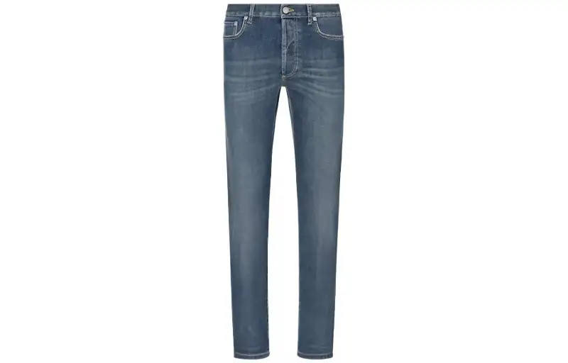 DIOR Jeans Men's Blue Moderate Slim Fit Pants