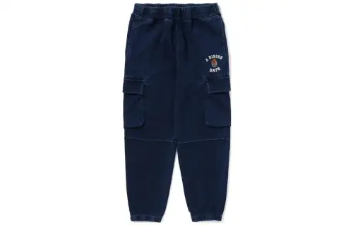 A BATHING APE Knitted Sweatpants Men's Marine Blue