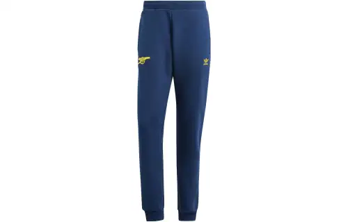 Adidas Originals Essential ARSENAL ESSENTIALS TREFOIL PANTS Knitted Sweatpants Men's College Navy/Tribal Yellow