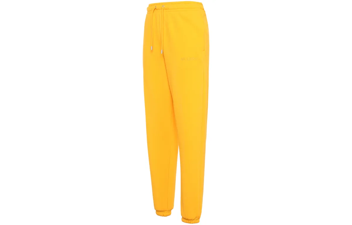 Jordan Wordmark Knitted Sweatpants Men's Yellow Moderate Cuffed Pants