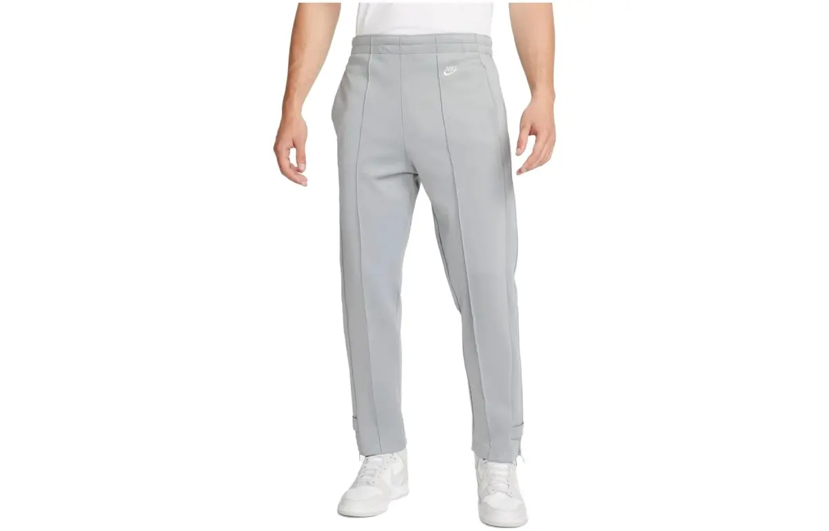 Nike Knitted Sweatpants Men's Gray Moderate Straight Fit Pants